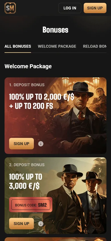 Slot Mafia Casino promotions on mobile